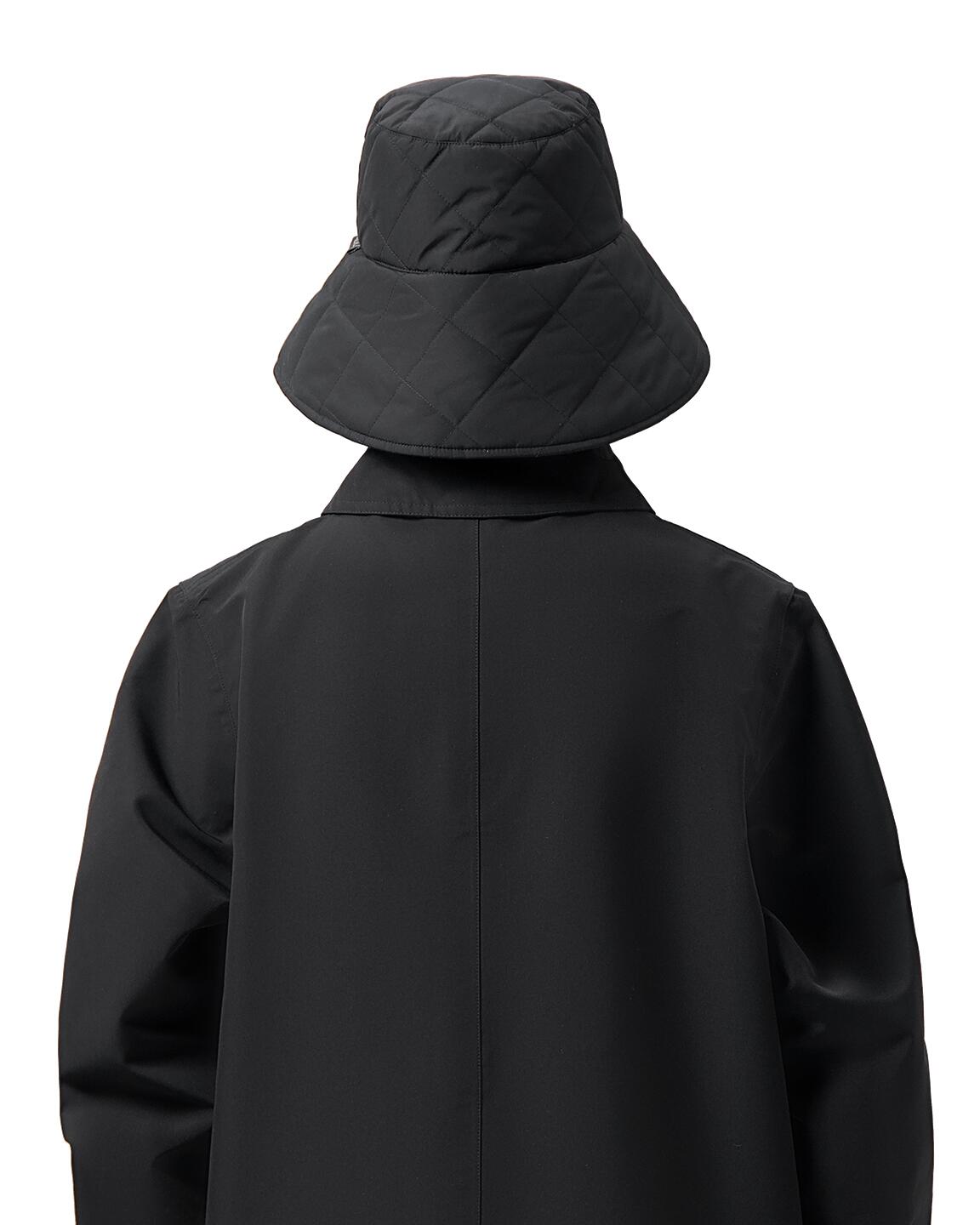 Padded Bucket Hat Damen – Wasserdicht & Recycelt Noir L 3/4