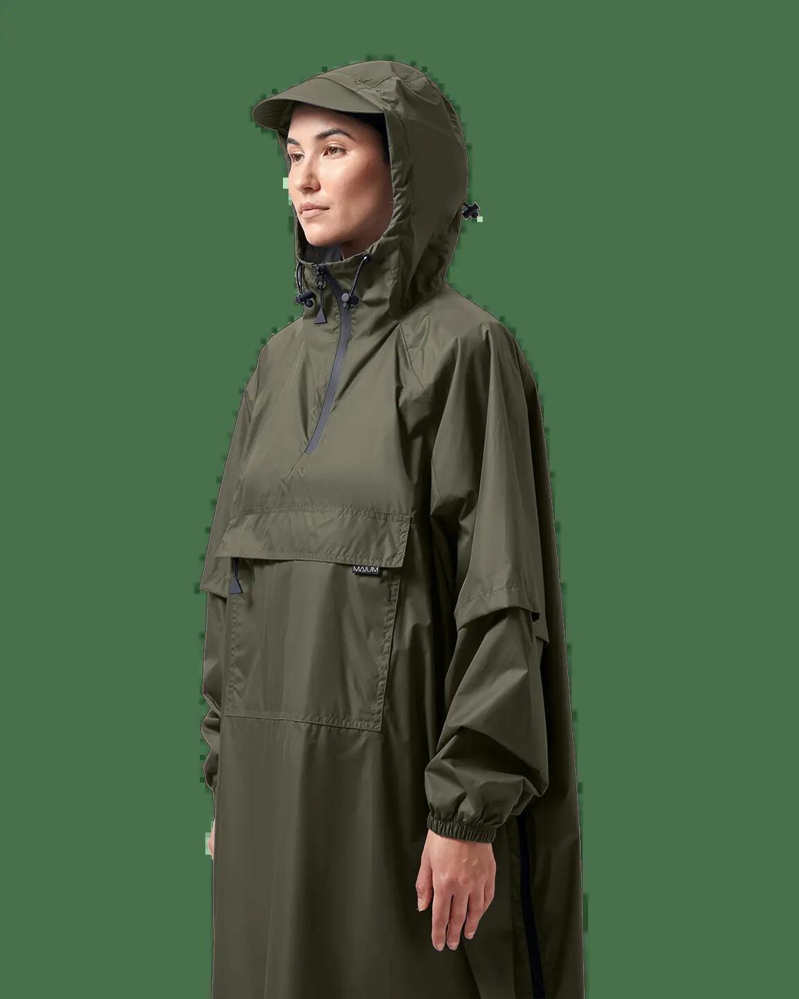 Regenponcho - Dunkeloliv 3/7
