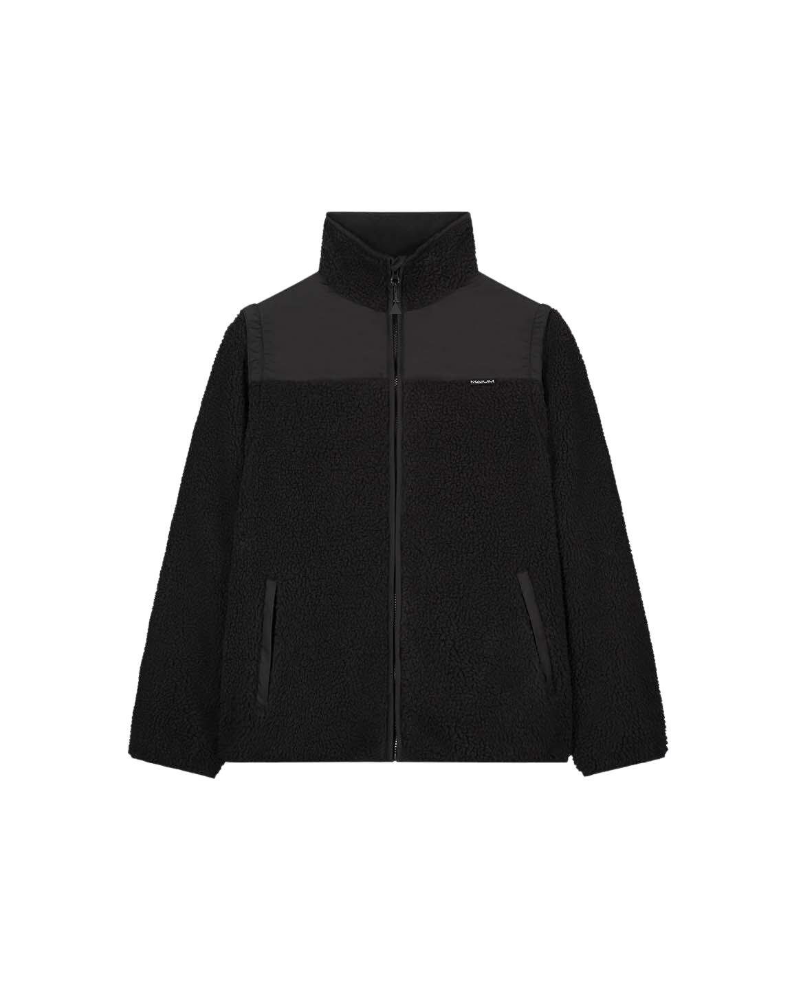 Teddyfleece-Cardigan - Dunkeloliv 5/7