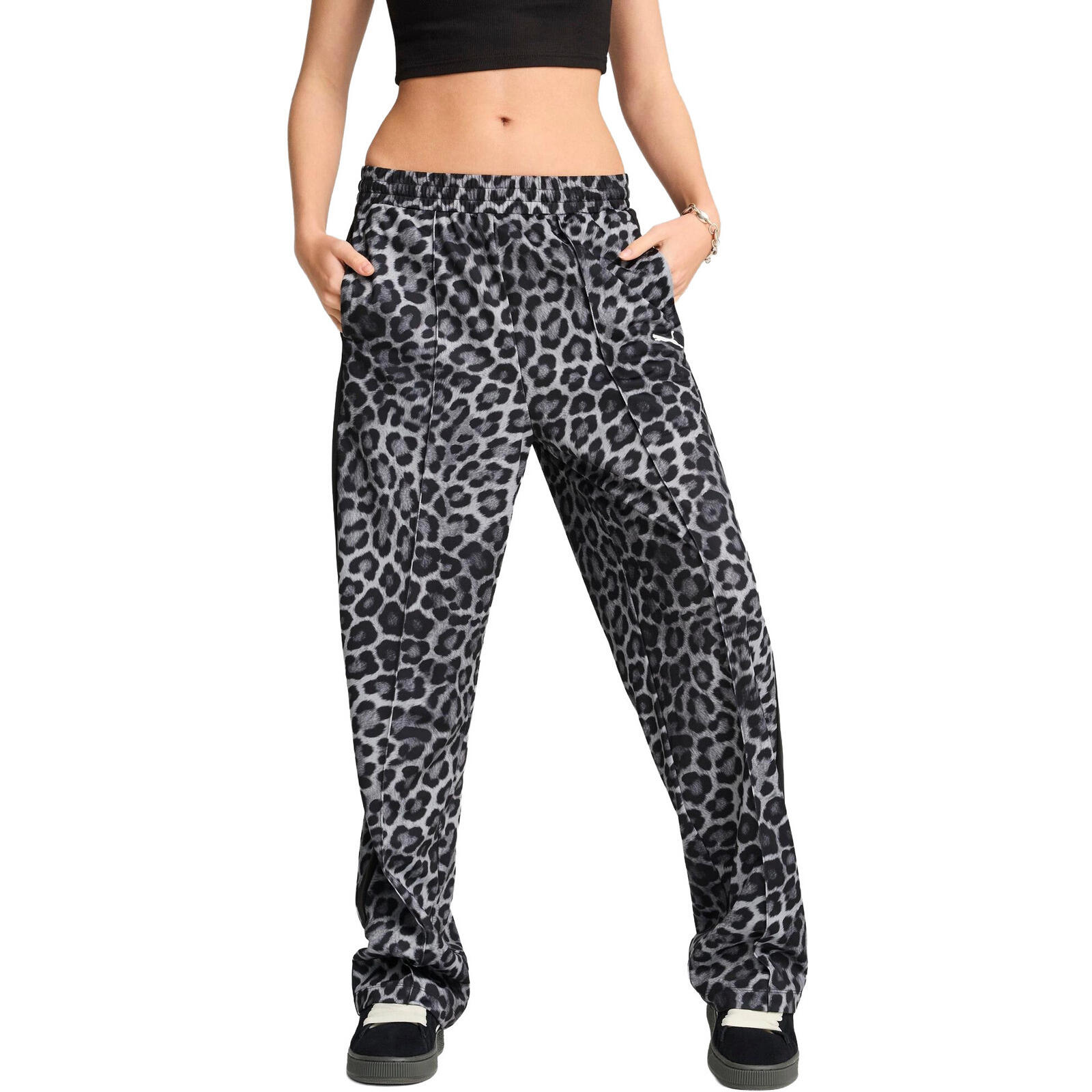 Puma - Pantalon Puma T7 Leo Luxe Aop Straight Pants, Gris, Femmes - Pantalons - Gris - Decathlon