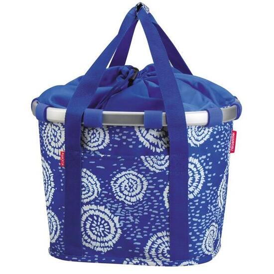 Cestino per ruota anteriore "Bike Basket" batik blu forte