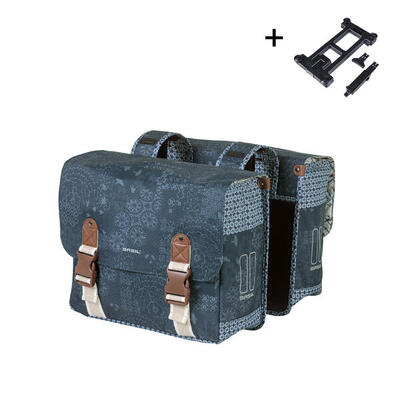 Dubbele fietstas “bohème - double bag mik 2.0” , indigo blauw
