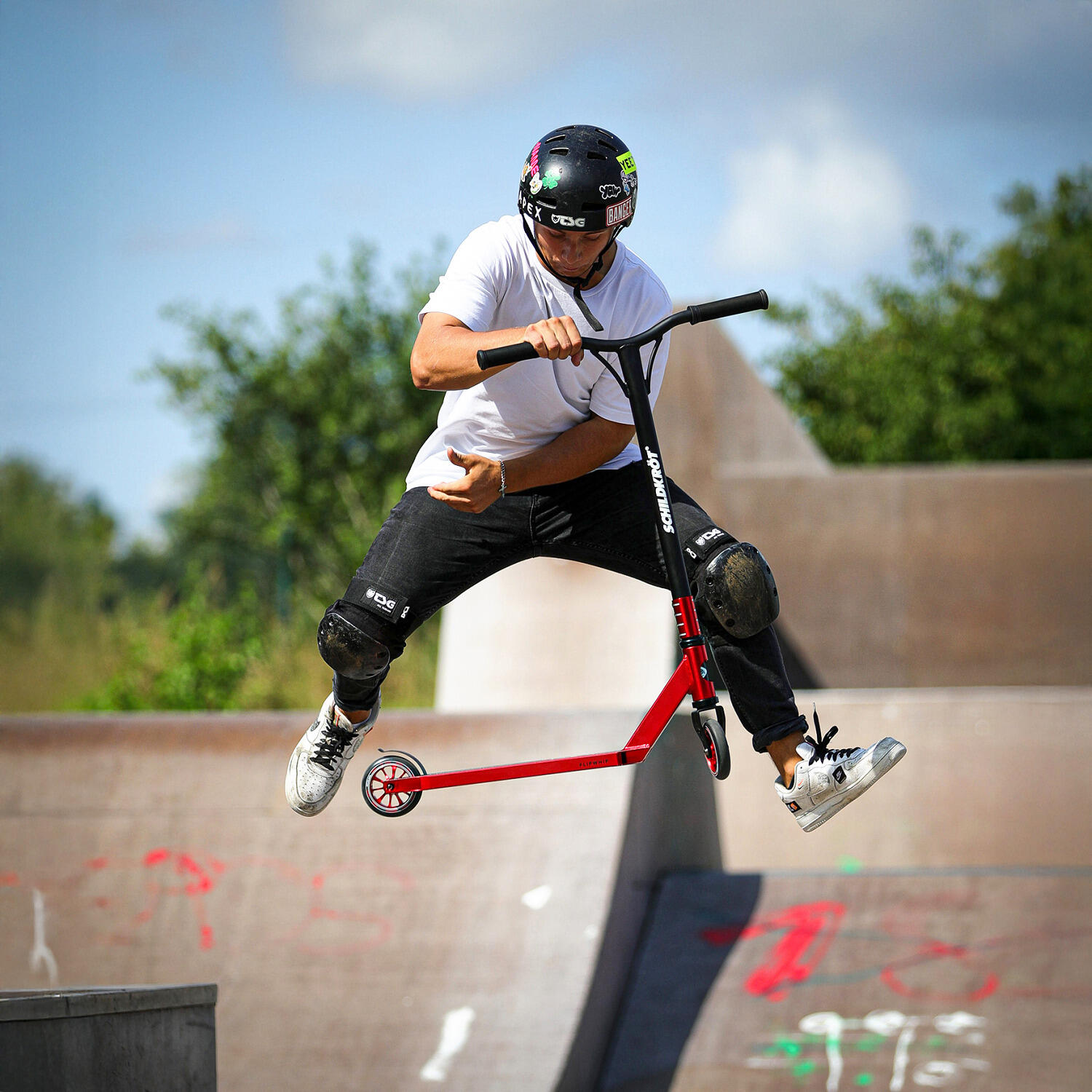 Monopattino-Roller Flipwhip Rosso Metallizzato Scooter Unisex 2/3