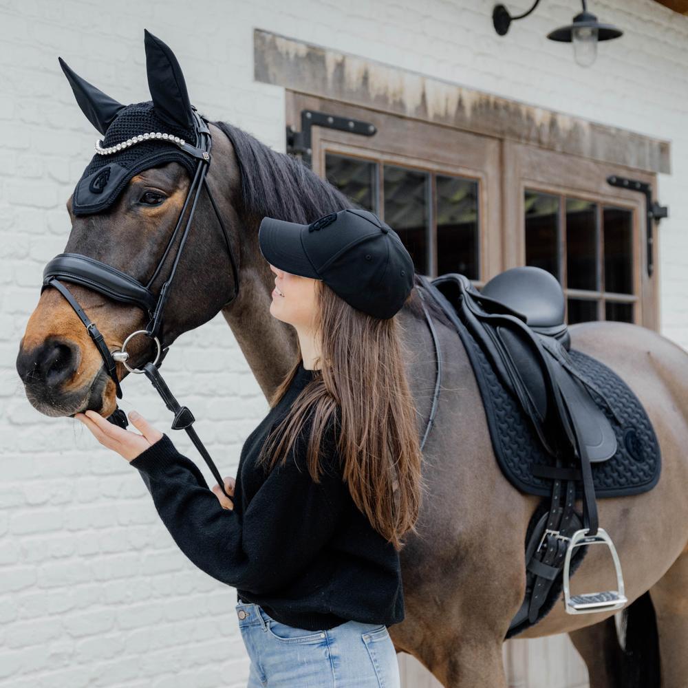 Zadeldek - Zadeldoek plaited 3D logo - Dressage - Zwart 3/7