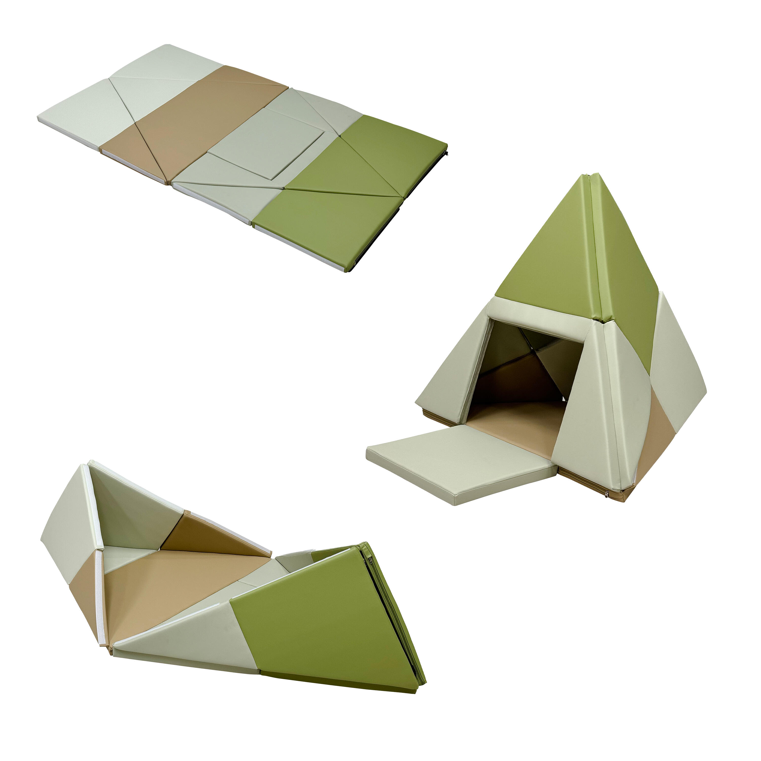Tappetino da Gioco Pieghevole, Sunny Davi, Schiuma EPE, Beige 2/7