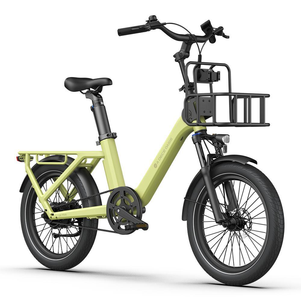 ADO Bici elettrica AirOne Ultra,20'' ×2.4'',trasmissione a cinghia,motore Bafang,APP