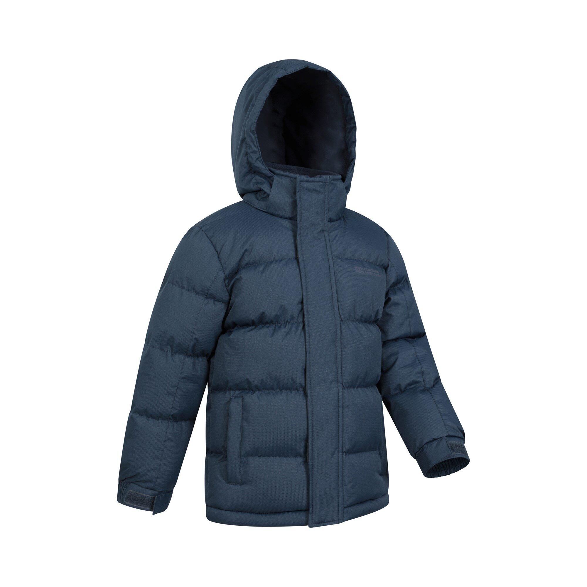 Mountain Warehouse Snow Kinder Steppjacke - Wasserabweisend mit Fleecekapuze 2/5