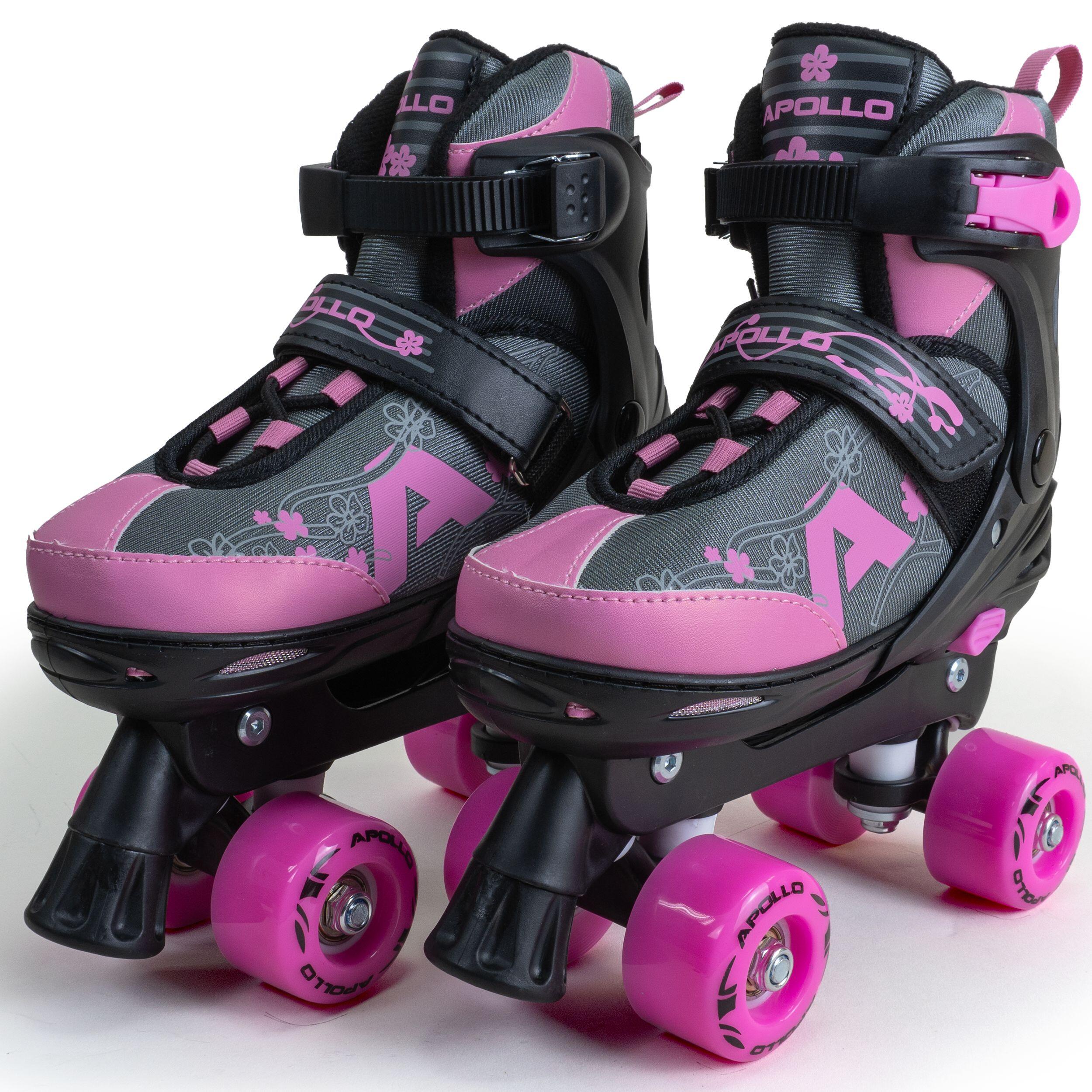 Apollo - Apollo Champion Patins À Roulettes – Réglables Avec Led Pour Enfants & Ados - Patins À Roulettes - Noir|rose - 35/38 - Decathlon
