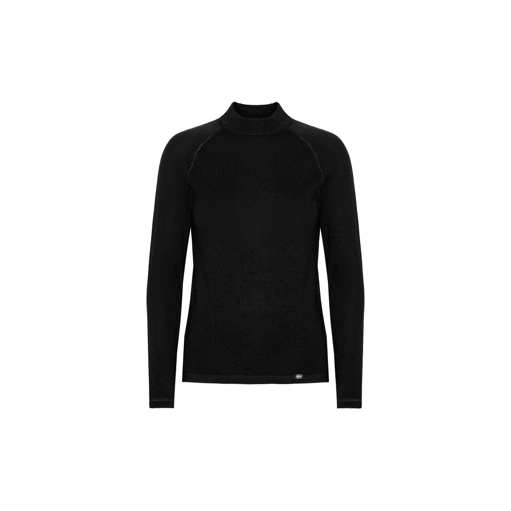 Danish Endurance - T Shirt Thermique Femme Manches Longues Laine Merinos Extreme Pour Froid - Chemise Manches Longues - Noir - Decathlon