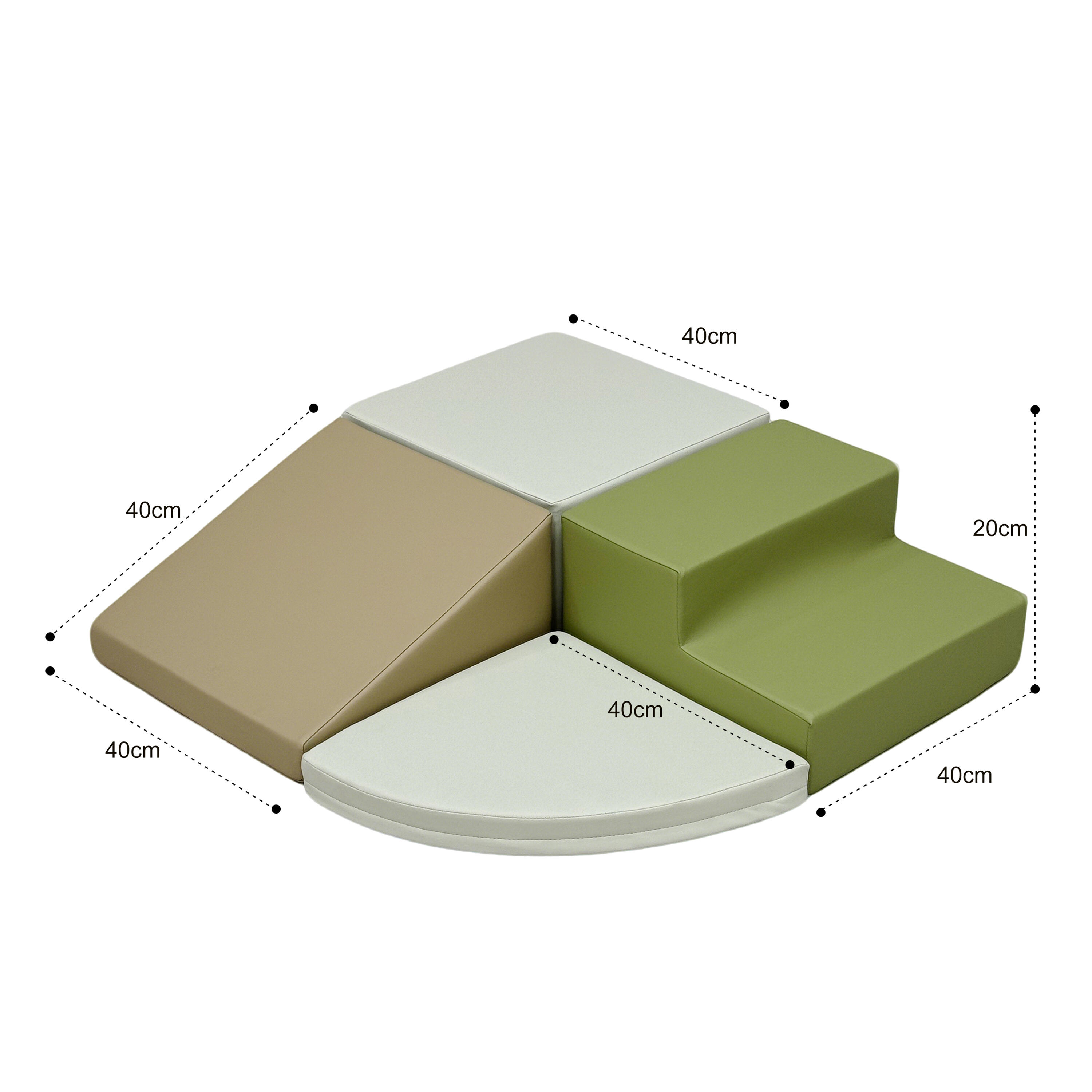 Blocchi per Bambini in Schiuma, Sunny Sena, 4 pezzi, beige 7/7