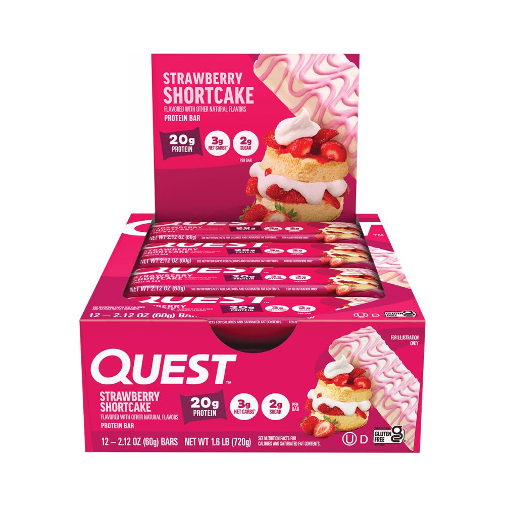 QUEST NUTRITION Quest Nutrition Quest Bars (12x60g) Strawberry Shortcake - Repen - Eiwit Repen