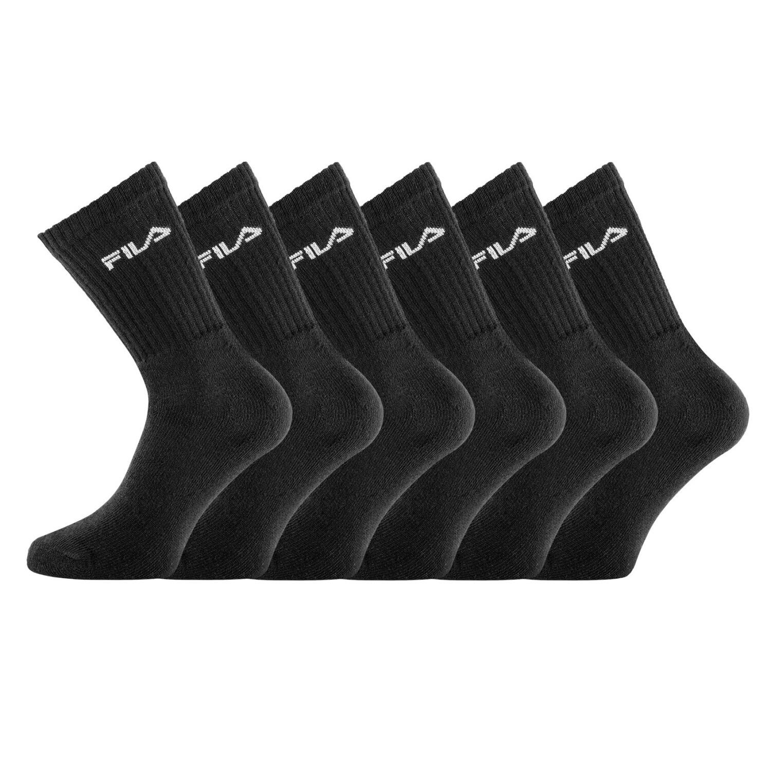 Lot de 6 paires de tennis homme F9581 Noir 1/3