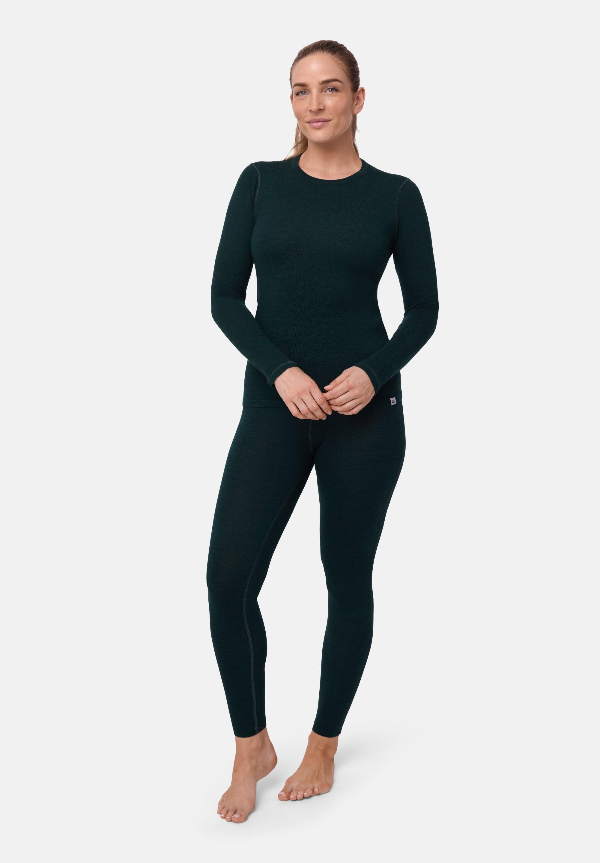 Ensemble Caleçon et Haut Thermique Femme en Laine Mérinos Hiver Chaud 2/6