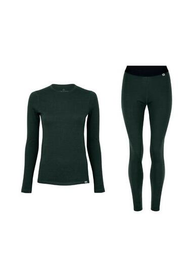Damen Merino Baselayer Set Langarmshirt & Leggings Warm Atmungsaktiv