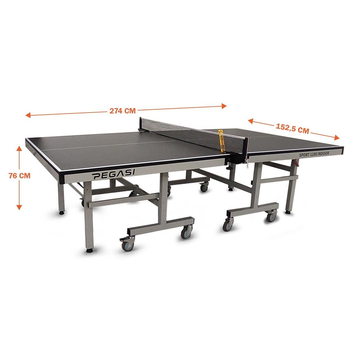 Table de tennis de table pegasi 1200 intérieur pro noir 4/6
