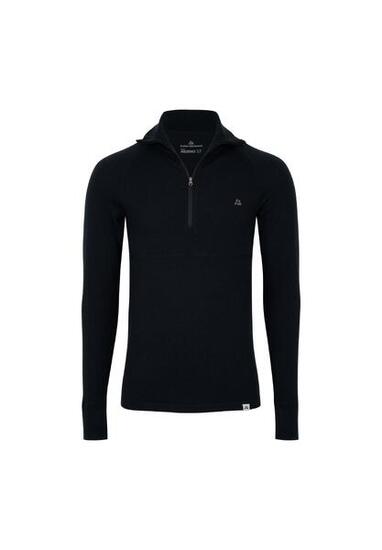 Herren Merino Half Zip Langarmshirt Warm Atmungsaktiv Baselayer