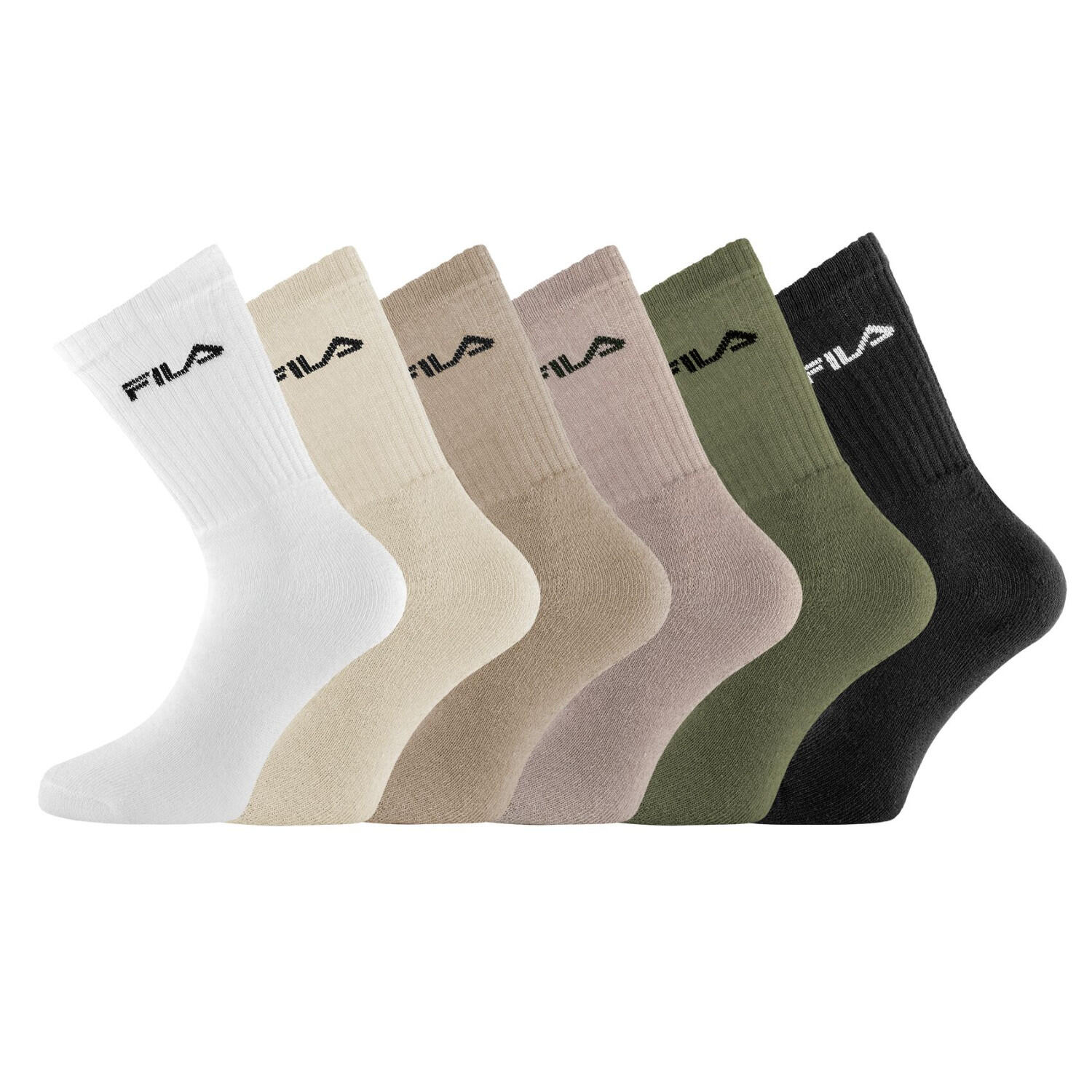Lot de 6 paires de tennis homme F9581 Natural 1/5