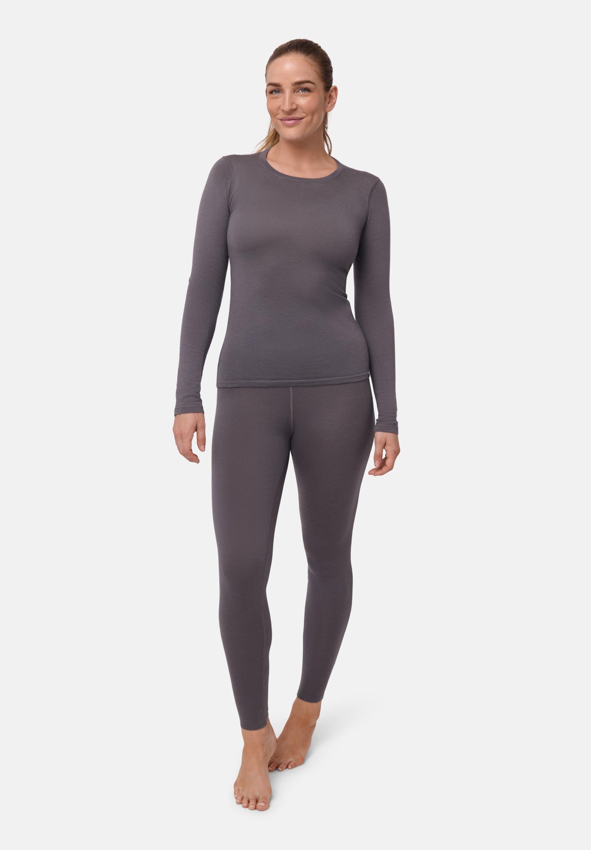 Ensemble Caleçon et Haut Thermique Femme en Laine Mérinos Hiver Chaud 2/6