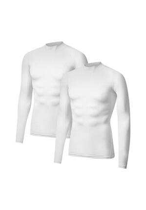 Haut de compression homme manches longues entraînement et course 2-pack
