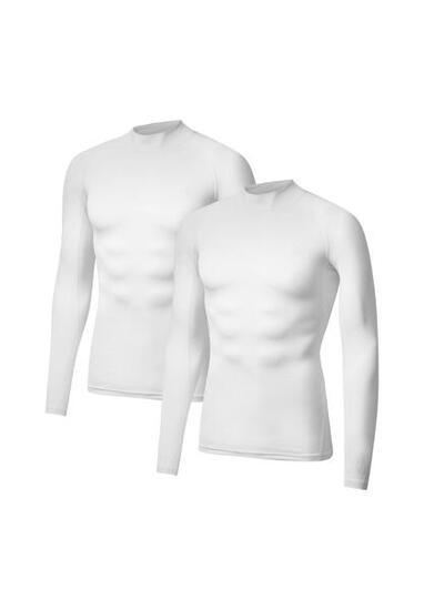 Haut de compression homme manches longues entraînement et course 2-pack