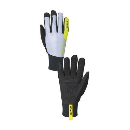 Gants vélo doigts longs réfléchissants taille XL - Nightstroke argent/jaune