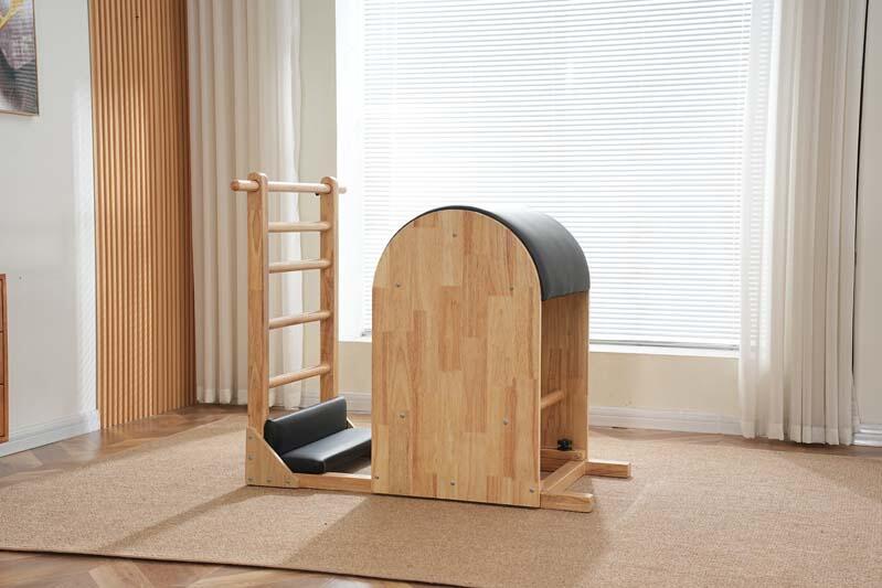 Accessoire de Pilates Barrel Bois Noir Stable et Anatomique 2/7