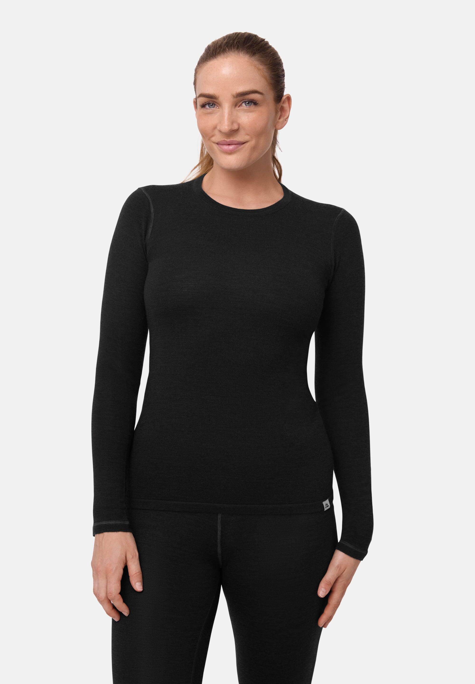 Ensemble Caleçon et Haut Thermique Femme en Laine Mérinos Hiver Chaud 3/6