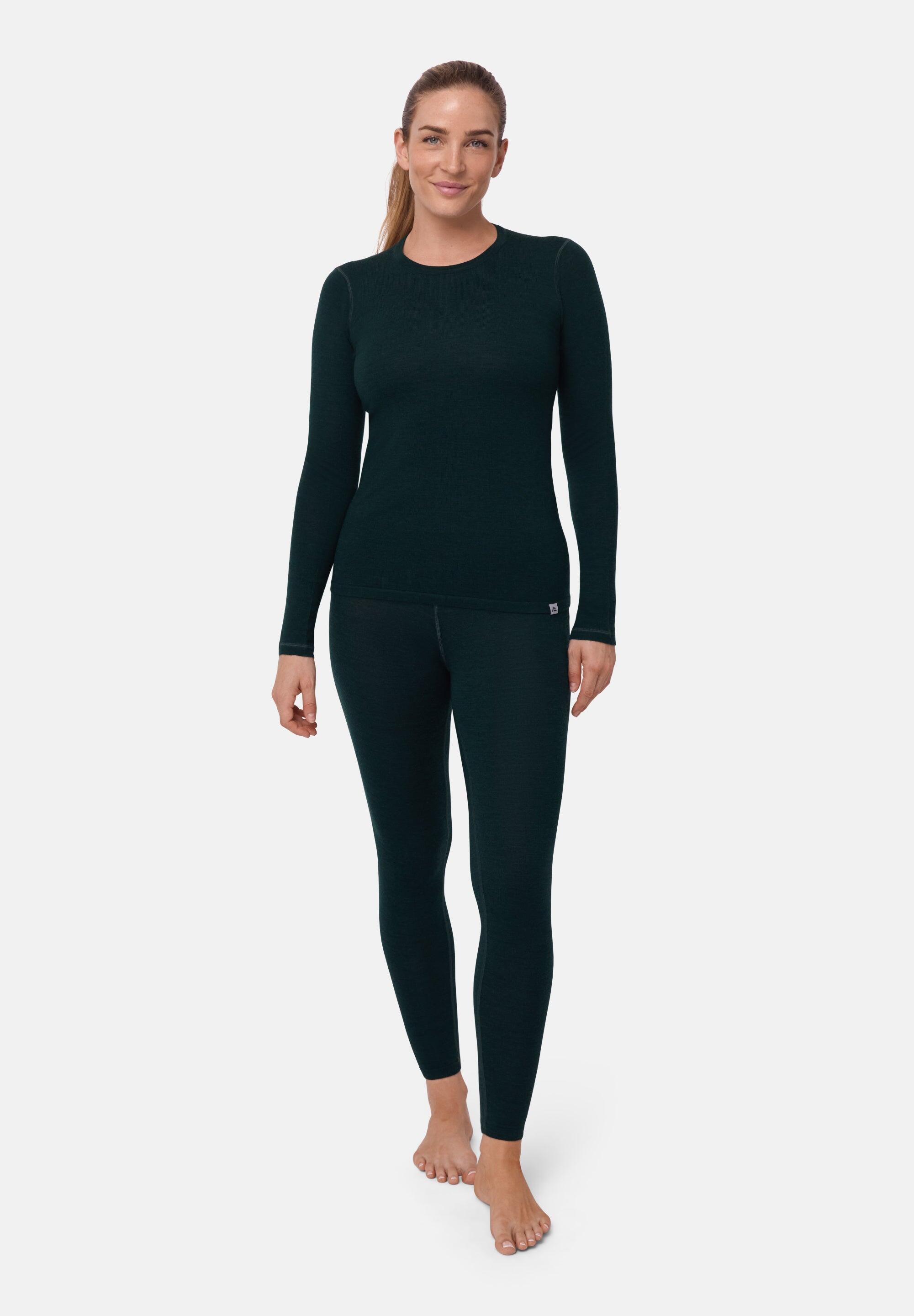 Ensemble Caleçon et Haut Thermique Femme en Laine Mérinos Hiver Chaud 2/6