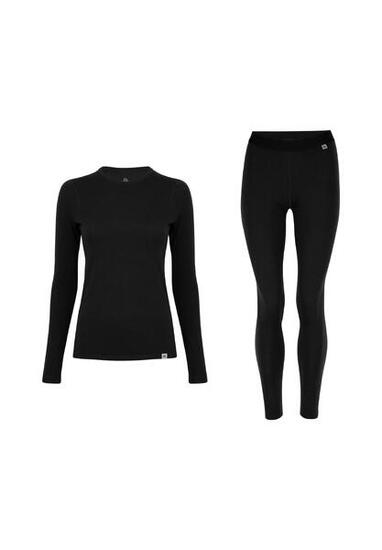 Damen Merino Baselayer Set Langarmshirt & Leggings Warm Atmungsaktiv