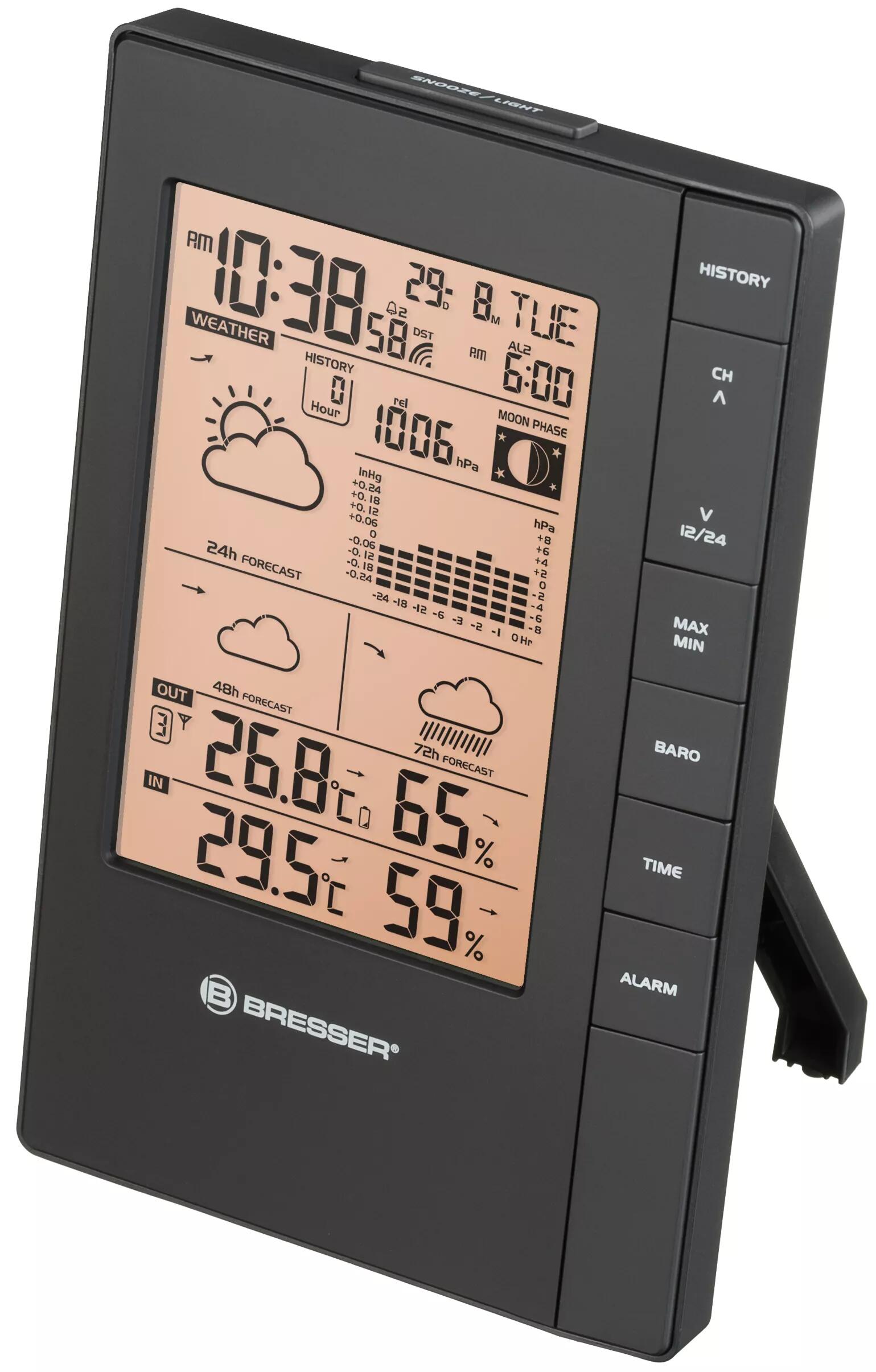 Station météorologique FSX avec 3 jours-Forecast-BRESSER Tendance 3/6