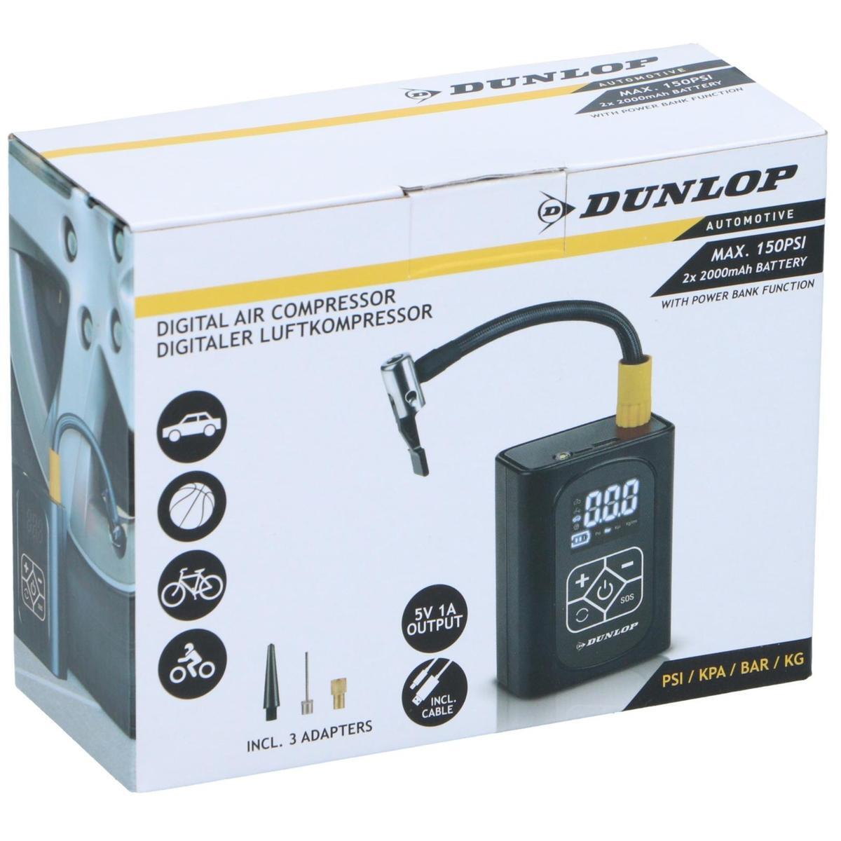 Pompka elektryczna Dunlop 150 PSI z funkcja powerbank 6/7