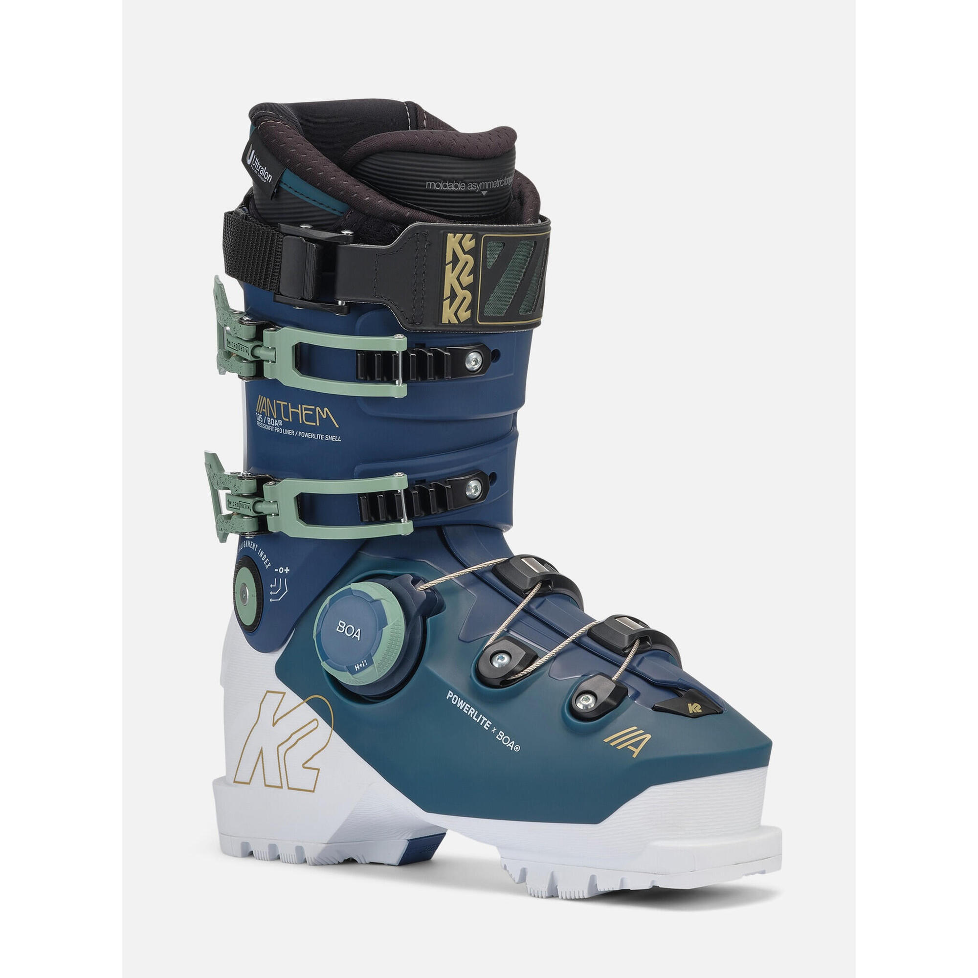 K2 - K2 Anthem 105 Boa Chaussure De Ski Femme - 23.5 - Bleu - Chaussures De Ski - Blanc|bleu - 23,5 Cm - Decathlon