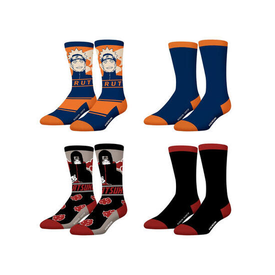 Lot de 4 paires de chaussettes Homme Naruto Shippuden