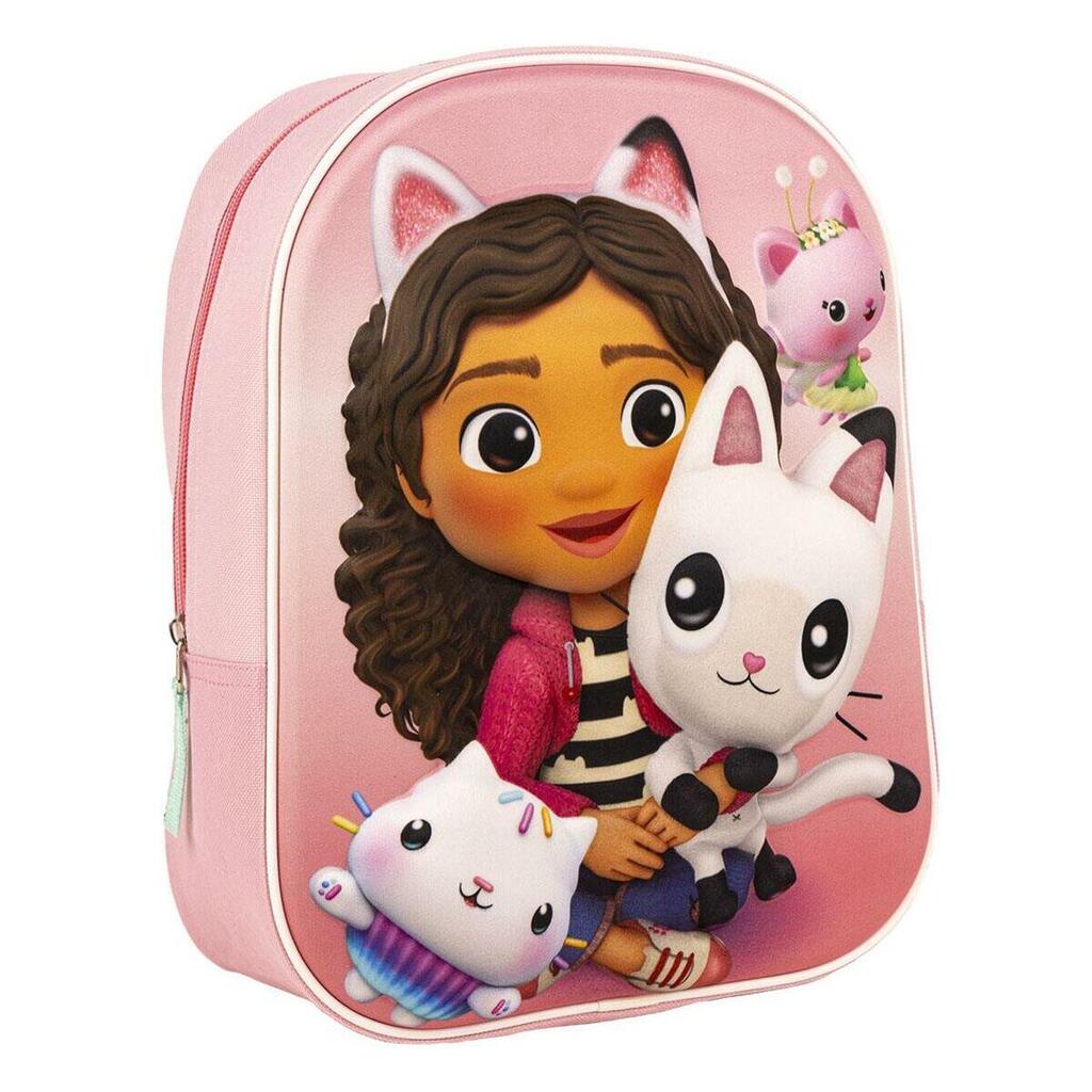 3D School Bag Pink