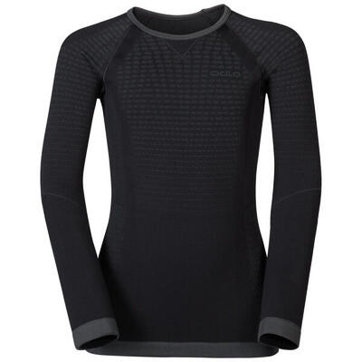 BL TOP CREW NECK L/S PERFORMANCE WARM EC - BLACK ODLO GRAPHITE GREY