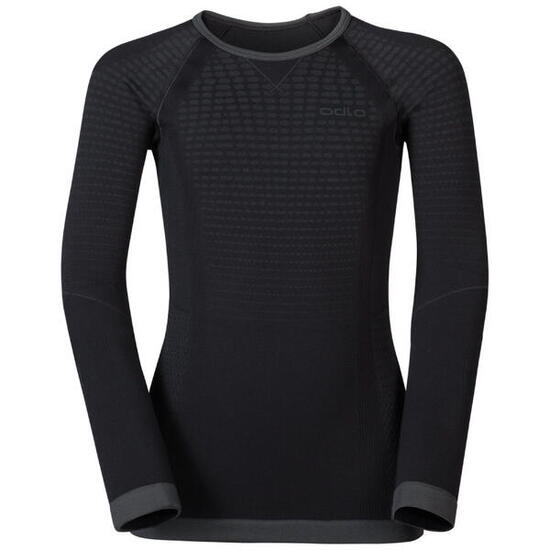 BL TOP CREW NECK L/S PERFORMANCE WARM EC - BLACK ODLO GRAPHITE GREY