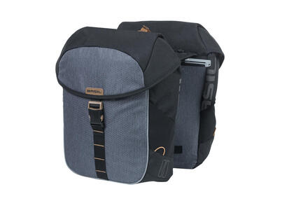 Fiets - Dubbele tas “Miles MIK 2.0”, zwart/grijs