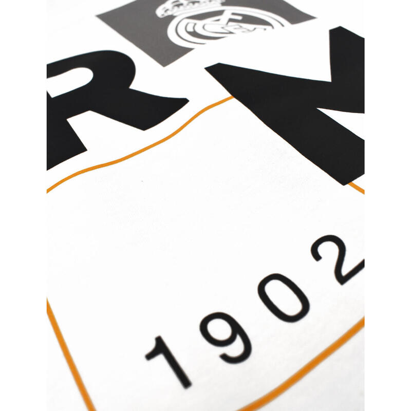 Tricou alb modern pentru copii Real Madrid