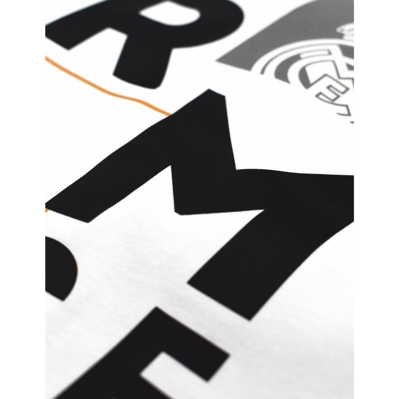 Tricou alb modern pentru copii Real Madrid