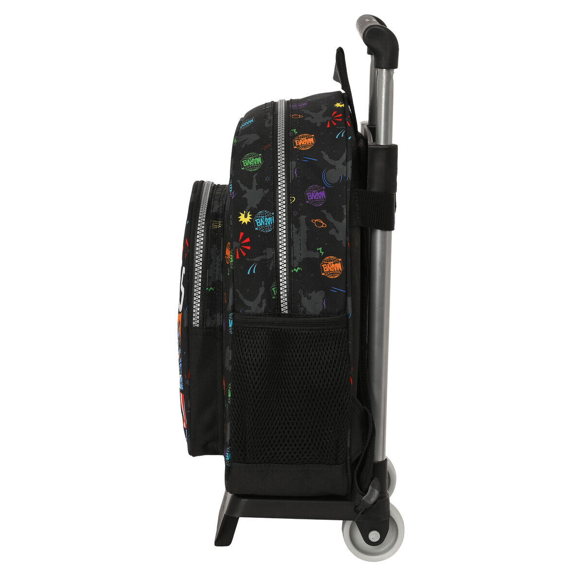 Mochila Escolar con Ruedas Super heroes Negro 2/3