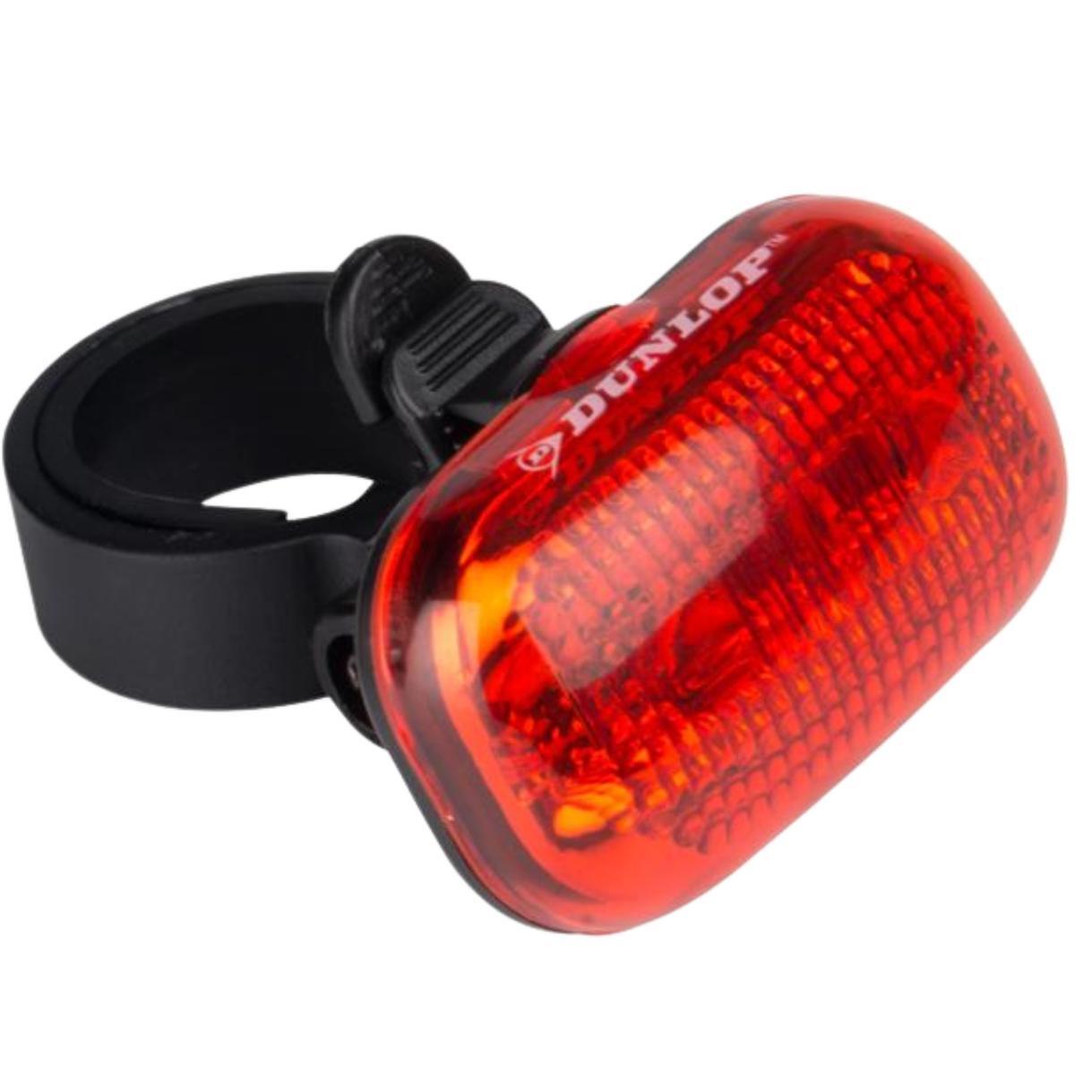 Zestaw lamp rowerowych LED Dunlop LED przód i tył 3/4