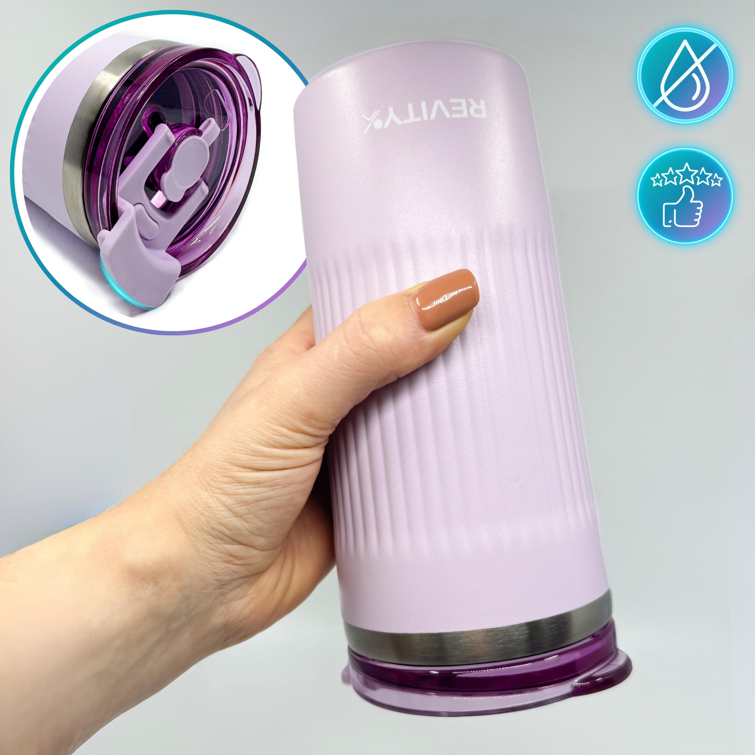 Tazza termica acciaio cannuccia 600 ml ermetica spazzolino 5/7