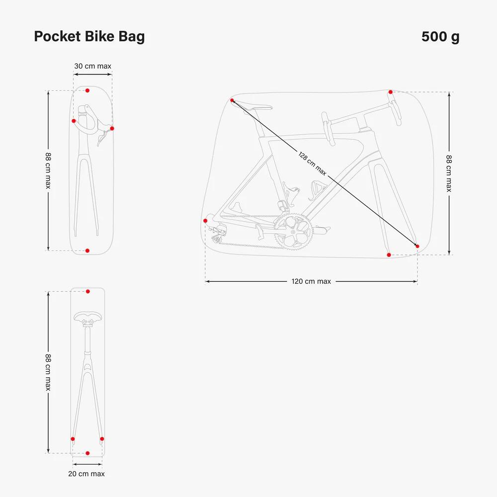 Housse de Vélo Pliable Pocket Transport en Voiture 5/6