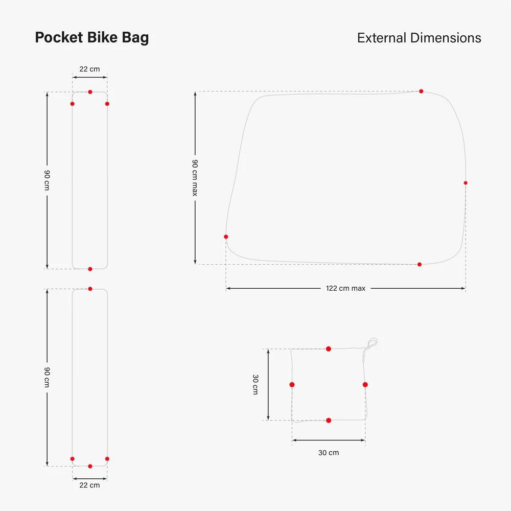 Housse de Vélo Pliable Pocket Transport en Voiture 6/6