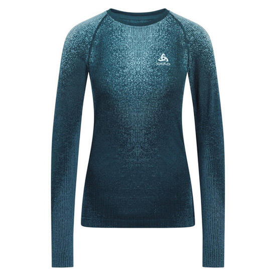 Bluza termoaktywna damska Odlo Performance Warm Blackcomb BL Top Crew Neck LS