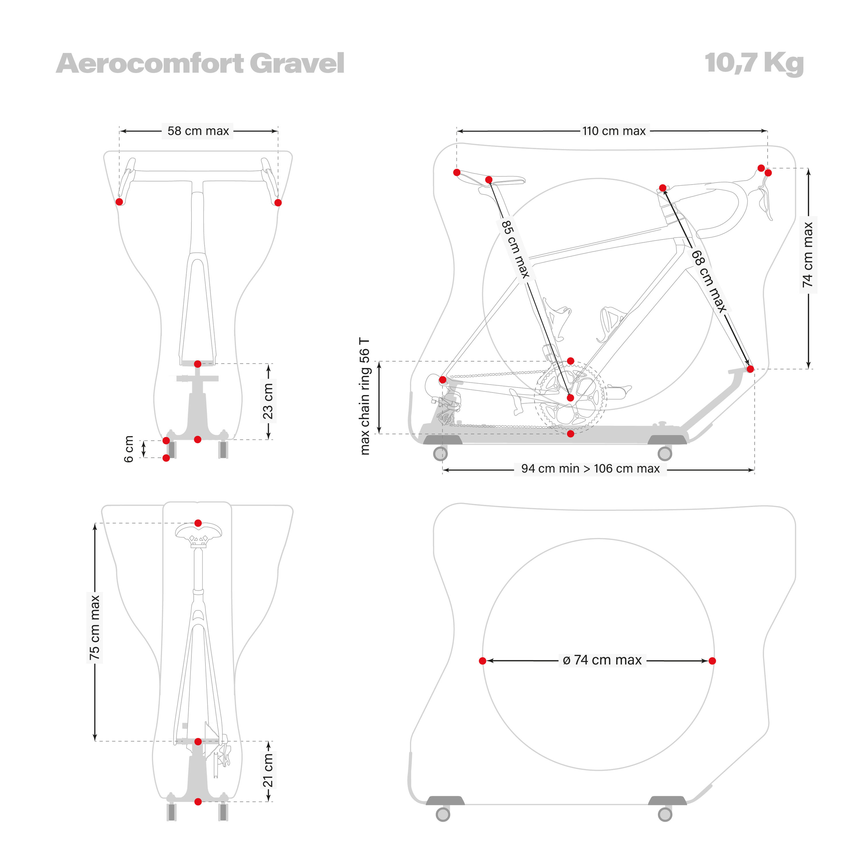Housse à Vélo De Voyage Aerocomfort 3.1 Gravel 6/7