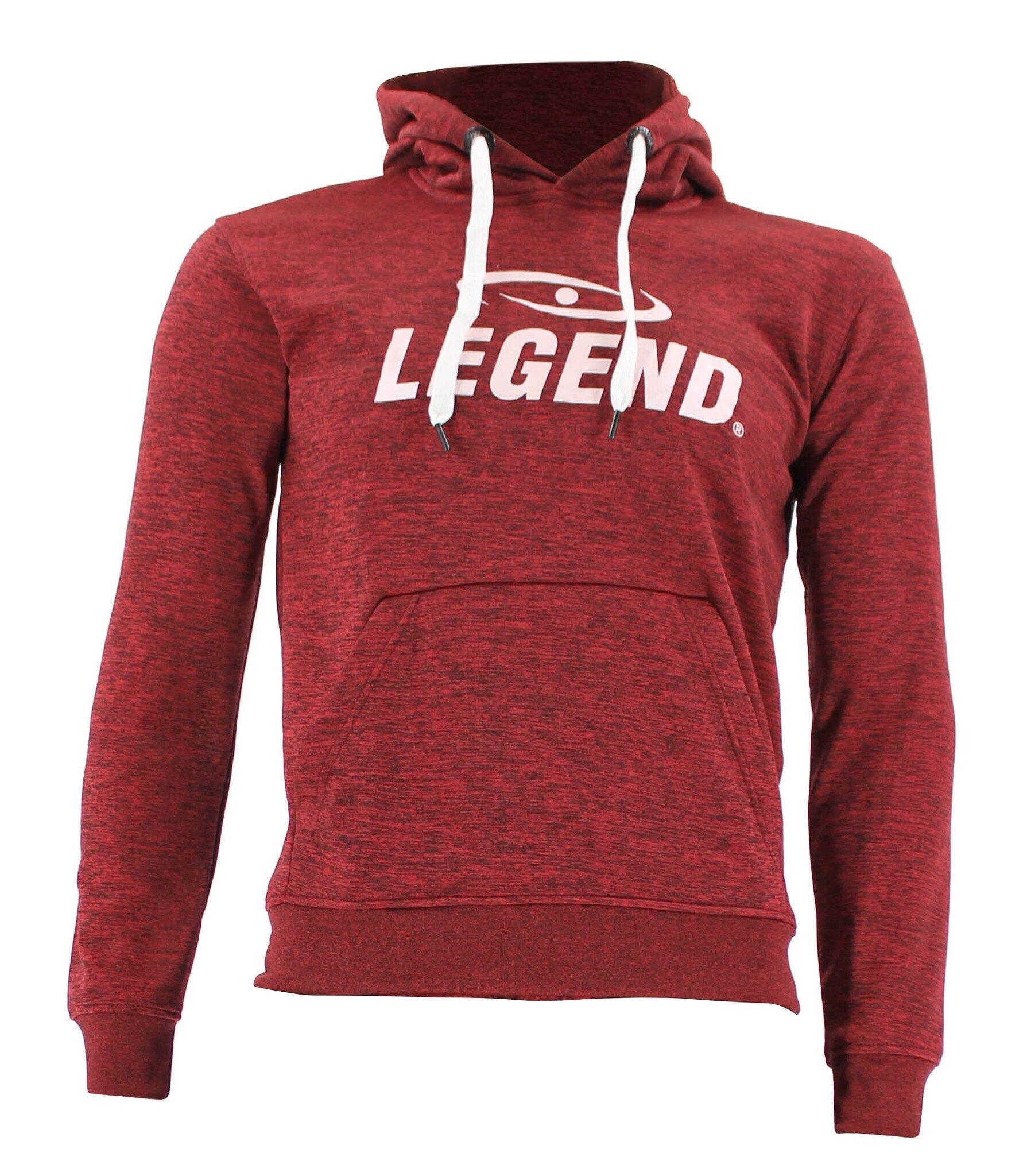 Hoodie dames/heren trendy Legend design Rood Fitness en Hardlopen 4/5