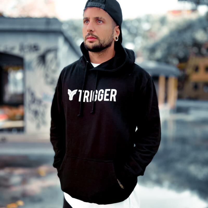 Sweat à Capuche Trigger College Noir 2/2