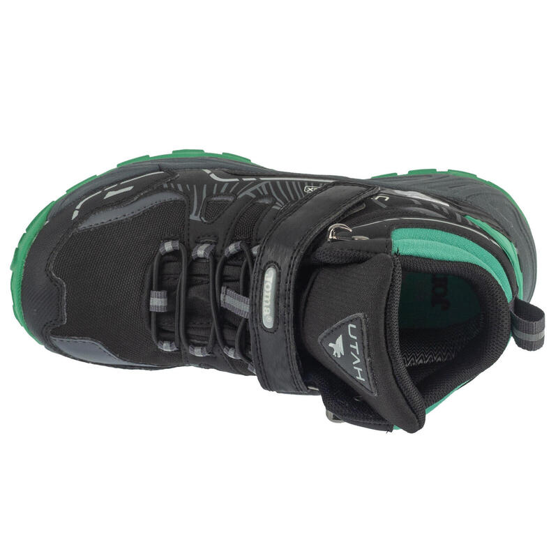 Pantofi trekking Joma Utah JR 2501, negru/verde, 36