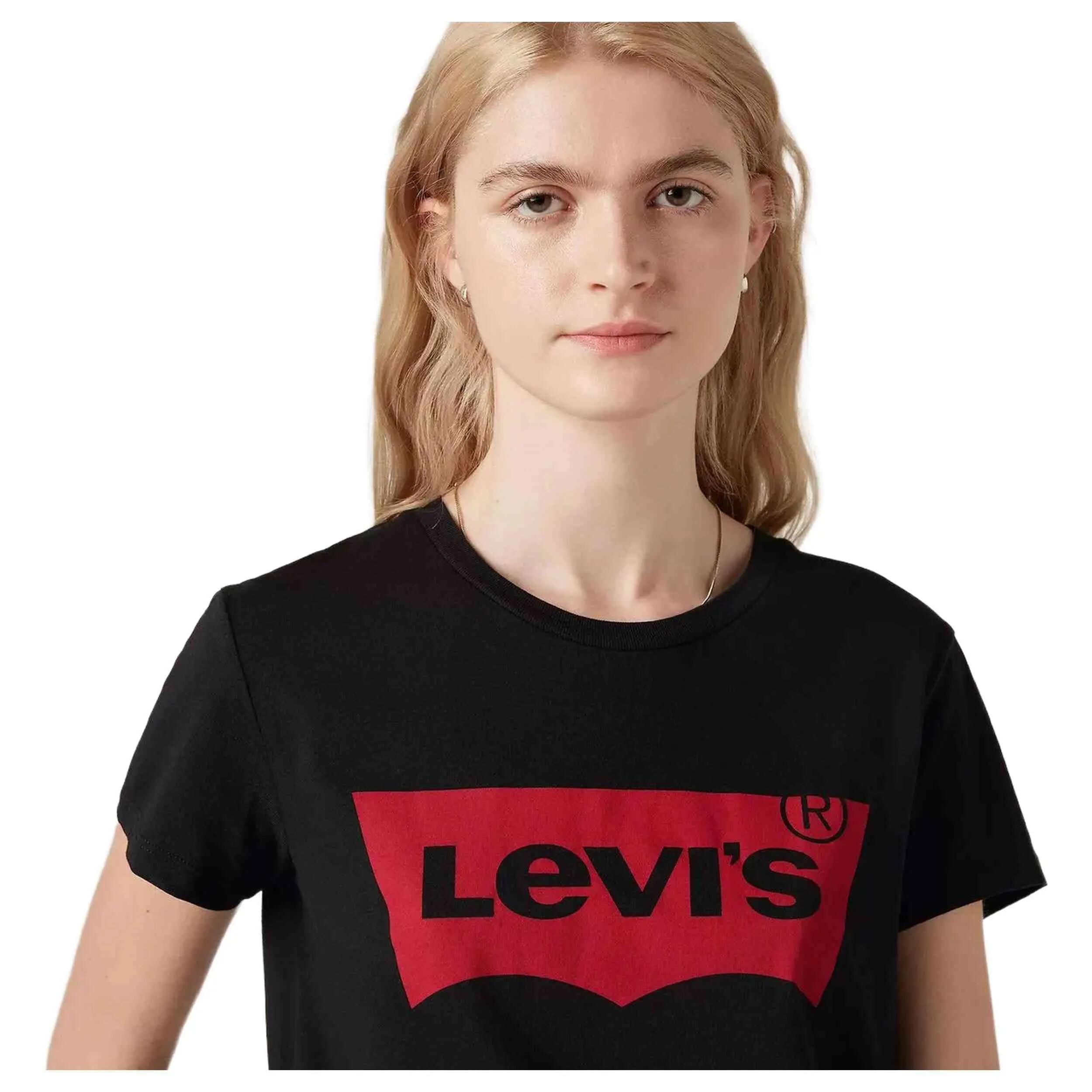 Női rövid ujjú póló, Levi's The Perfect Large Batwing Tee, fekete 3/3